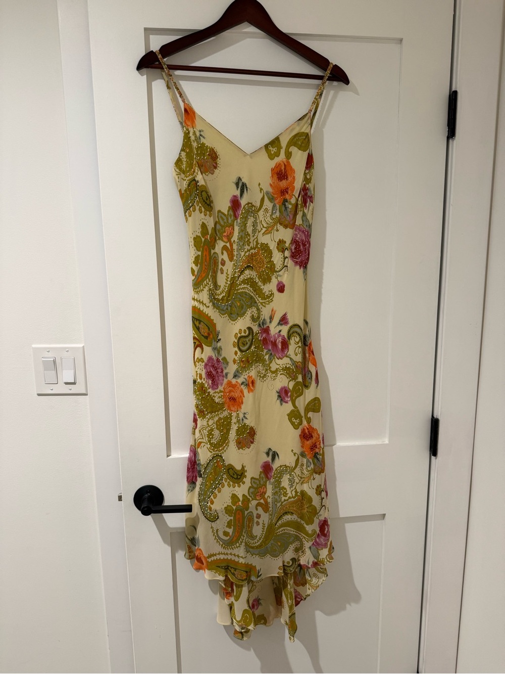 Eva Blue Floral Beaded Dress